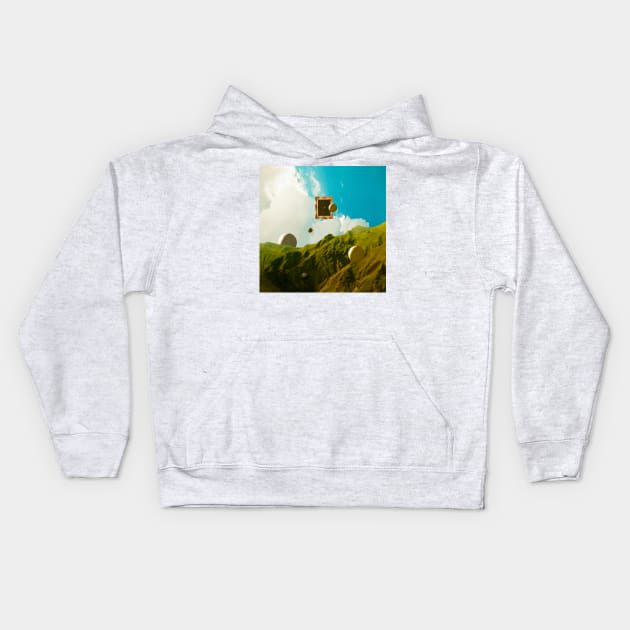 Skygazer Kids Hoodie by lacabezaenlasnubes